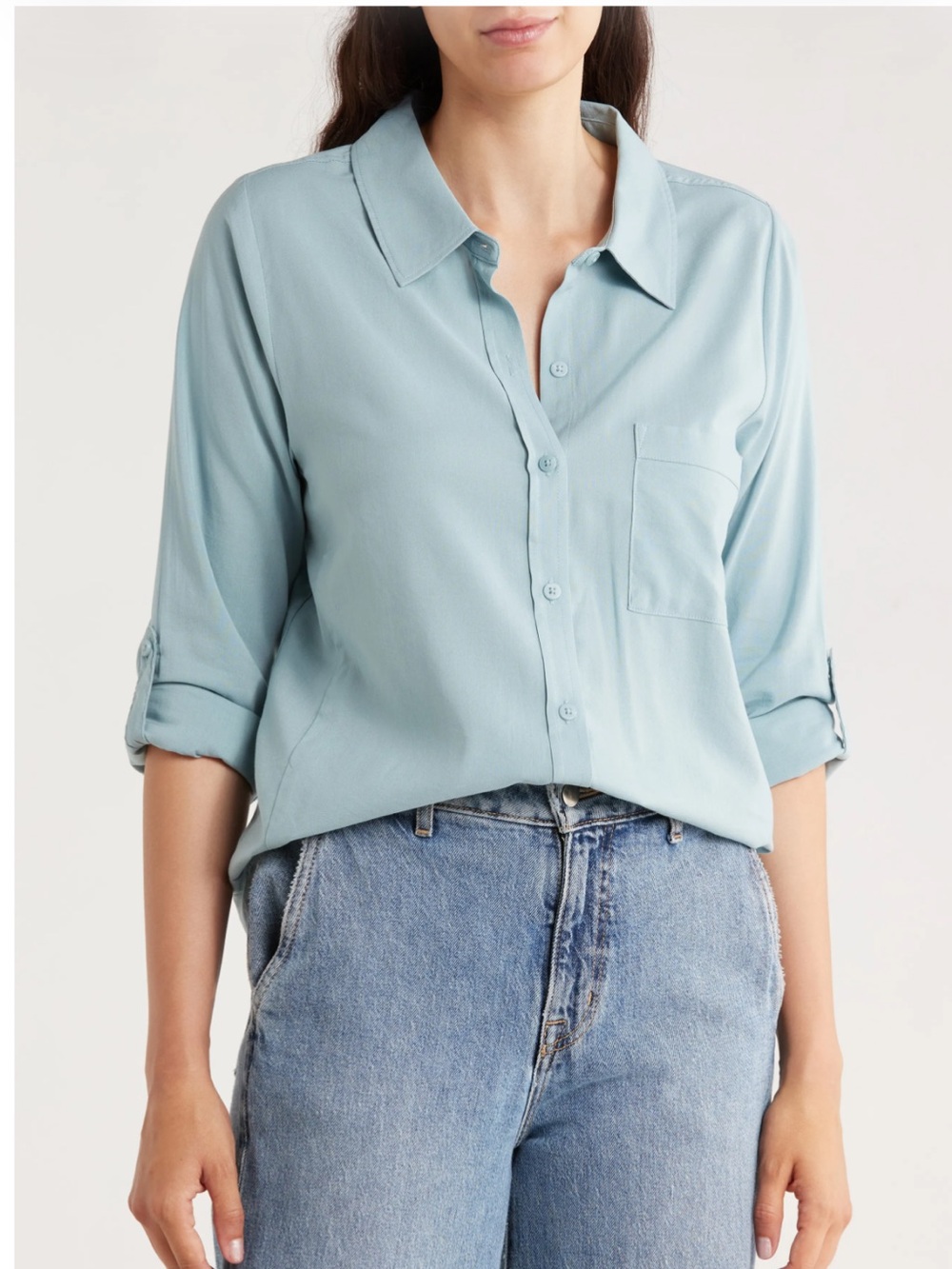 NWT Splendid Long Sleeve Button-Up classic casual cotton blend shirt Arona XL